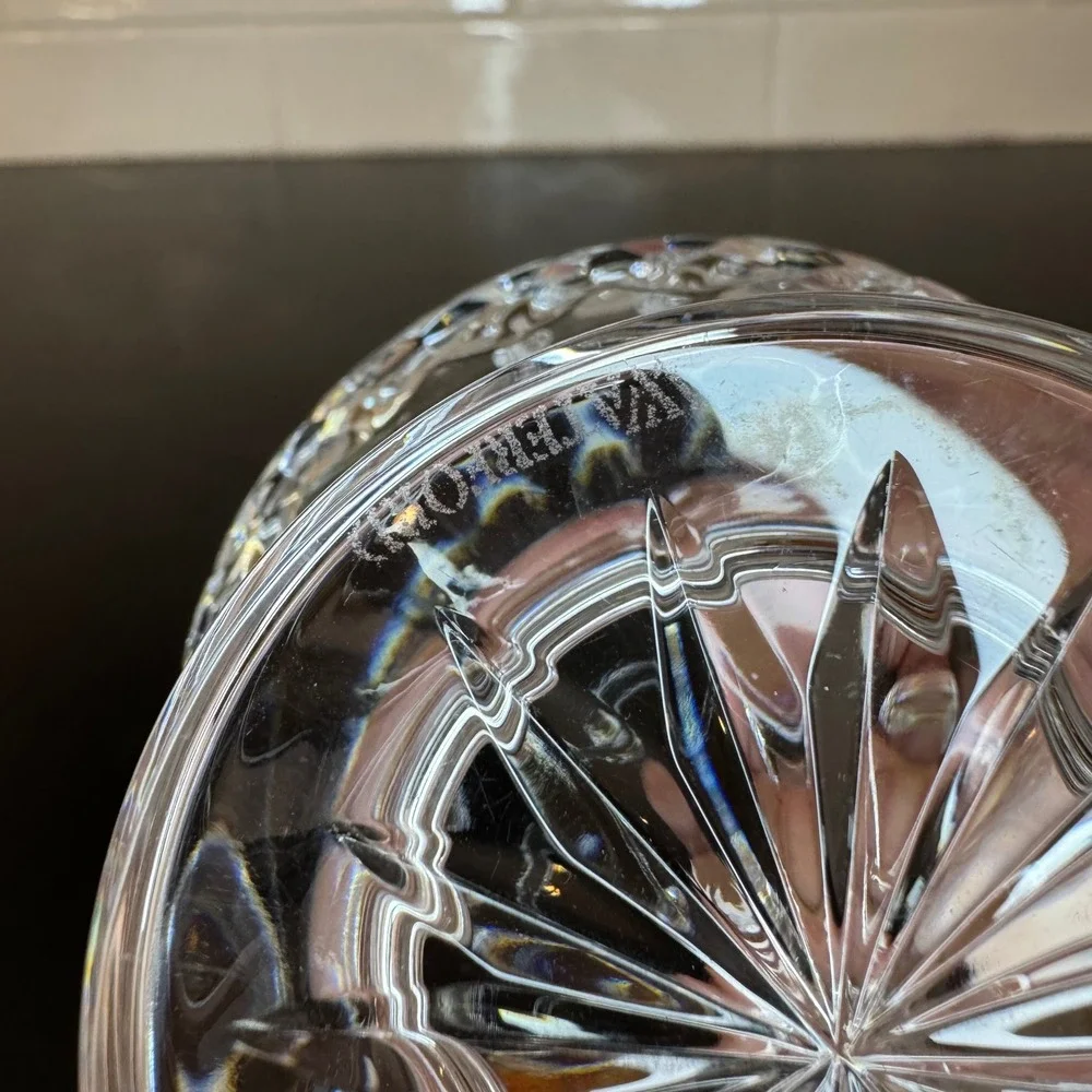 Waterford Crystal Votive Candle Holder Home Decor 3.5in Clear Glandore Cut Glass